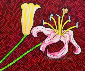 ready to blossom in the morning 1989 Yayoi Kusama Japanese Oil Paintings